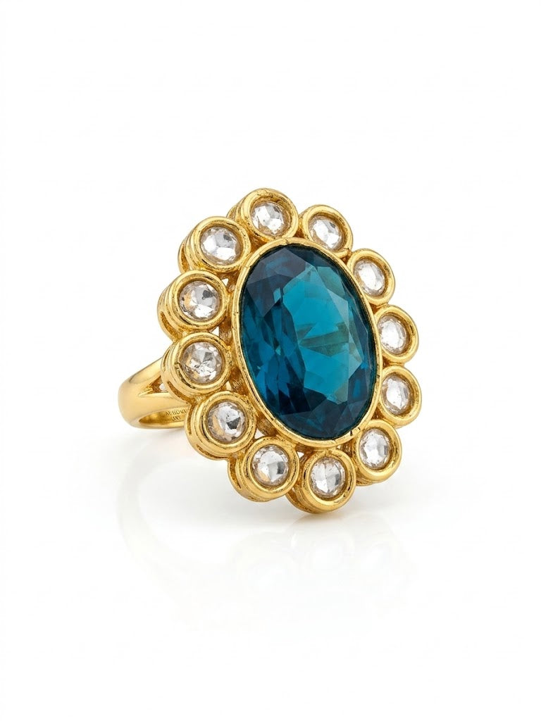 Royal Sapphire Oval Statement Ring