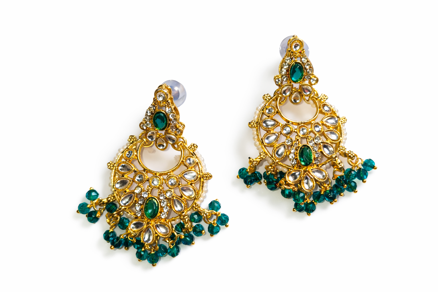 Royal Emerald Kundan Polki Jewellery Set