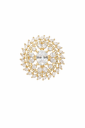 Radiant Sunburst Crystal Statement Ring