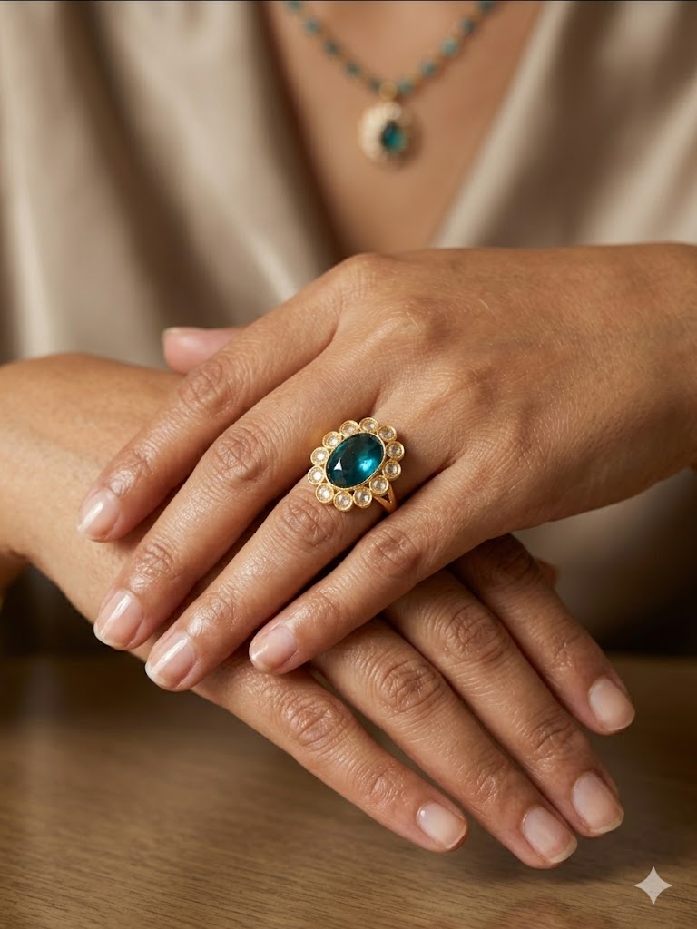 Royal Sapphire Oval Statement Ring
