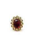 Ruby Red Oval Statement Ring