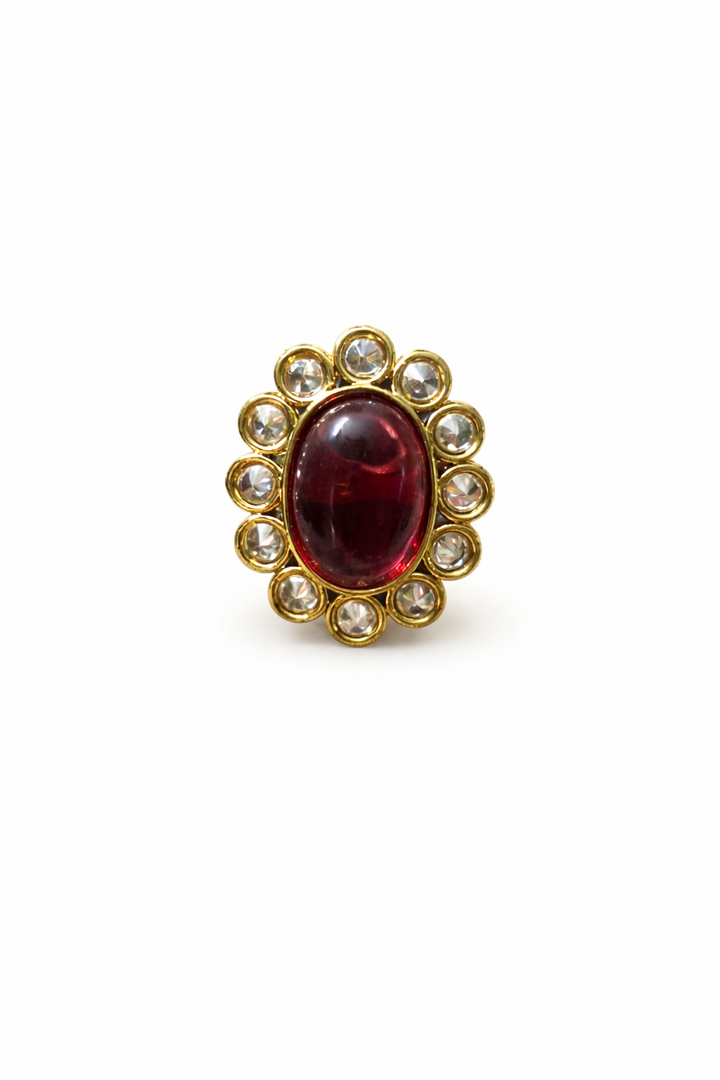 Ruby Red Oval Statement Ring