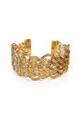 Wave Golden Cuff Bracelet